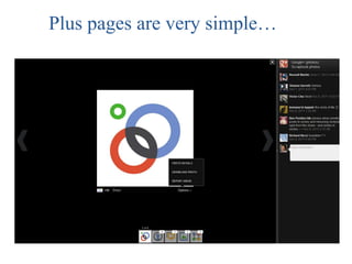 Plus pages are very simple…
 