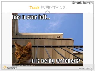 WWW.BUZZSHIFT.CO
M
Track EVERYTHING
@mark_barrera
 