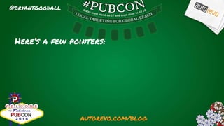 #pubcon
 