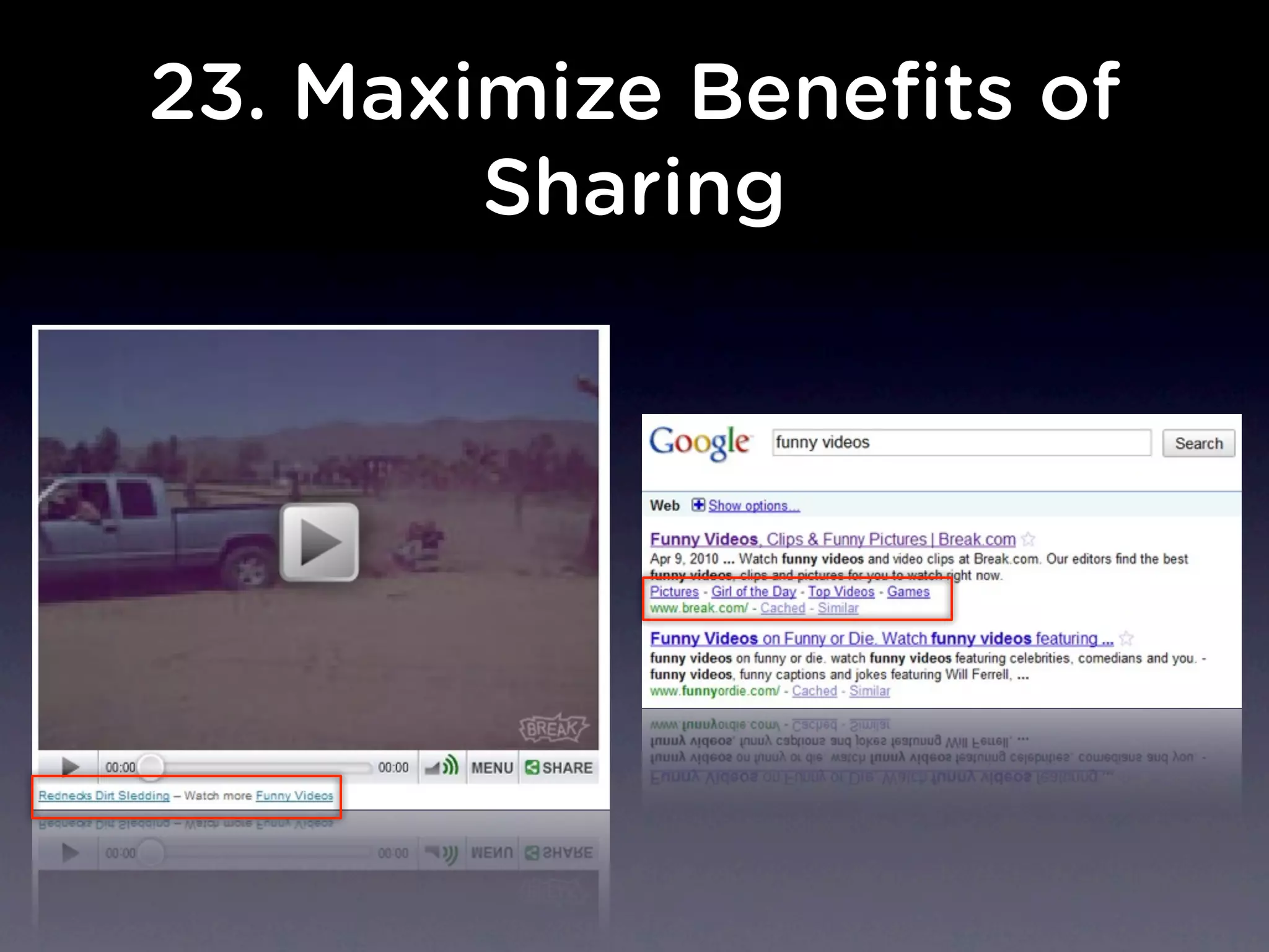 23. Maximize Beneﬁts of
Sharing
 