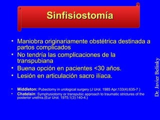 Transpubic Approach Lower partial pubectomia vs transpubiana on the back urethroplasty ...