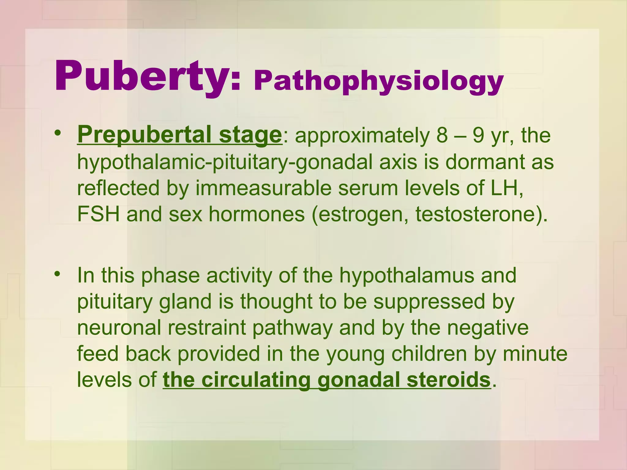 Puberty | PPT | Endocrine and Metabolic Diseases | Diseases and Conditions