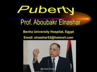 Benha University Hospital, Egypt 
Email: elnashar53@hotmail.com 
Aboubakr Elnashar  