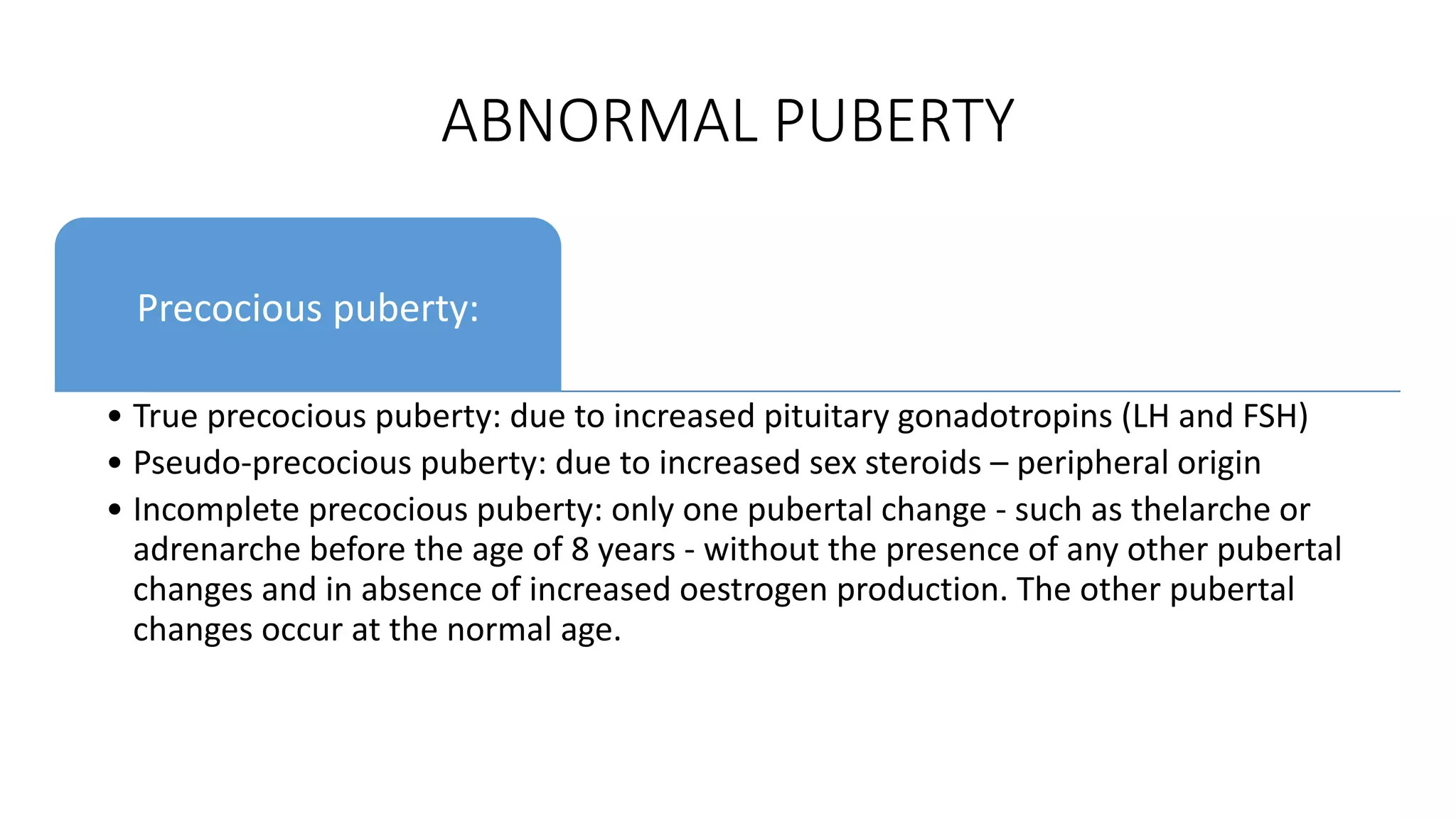 Puberty - Normal and Abnormal | PPTX
