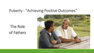 Puberty - "Achieving Positive Outcomes"
The Role
of Fathers
WWW.ABOVEORBEYONDJM.COM 130
 