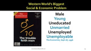 Male
Young
Uneducated
Unmarried
Unemployed
Unemployable
The Economist, Sept 28, 1996
www.AboveorBeyondJM.com 133
 