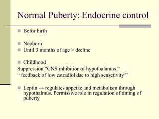 puberty - hormonal and physiological changes | PPT
