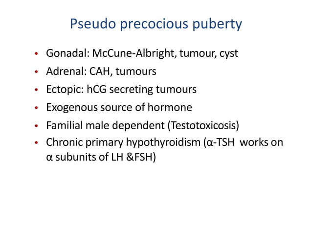 Puberty normal and precocious | PPT