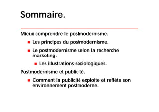 Le postmodernisme qui rythme notre quotidien