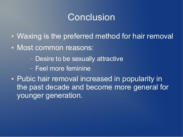 Pubic Hair Removal Short Analysis
