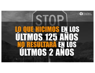http://www.influenciadigital.com.mx/
LO QUE HICIMOS EN LOS
ÚLTMOS 125 AÑOS
NO RESULTARÁ EN LOS
ÚLTMOS 2 AÑOS
 