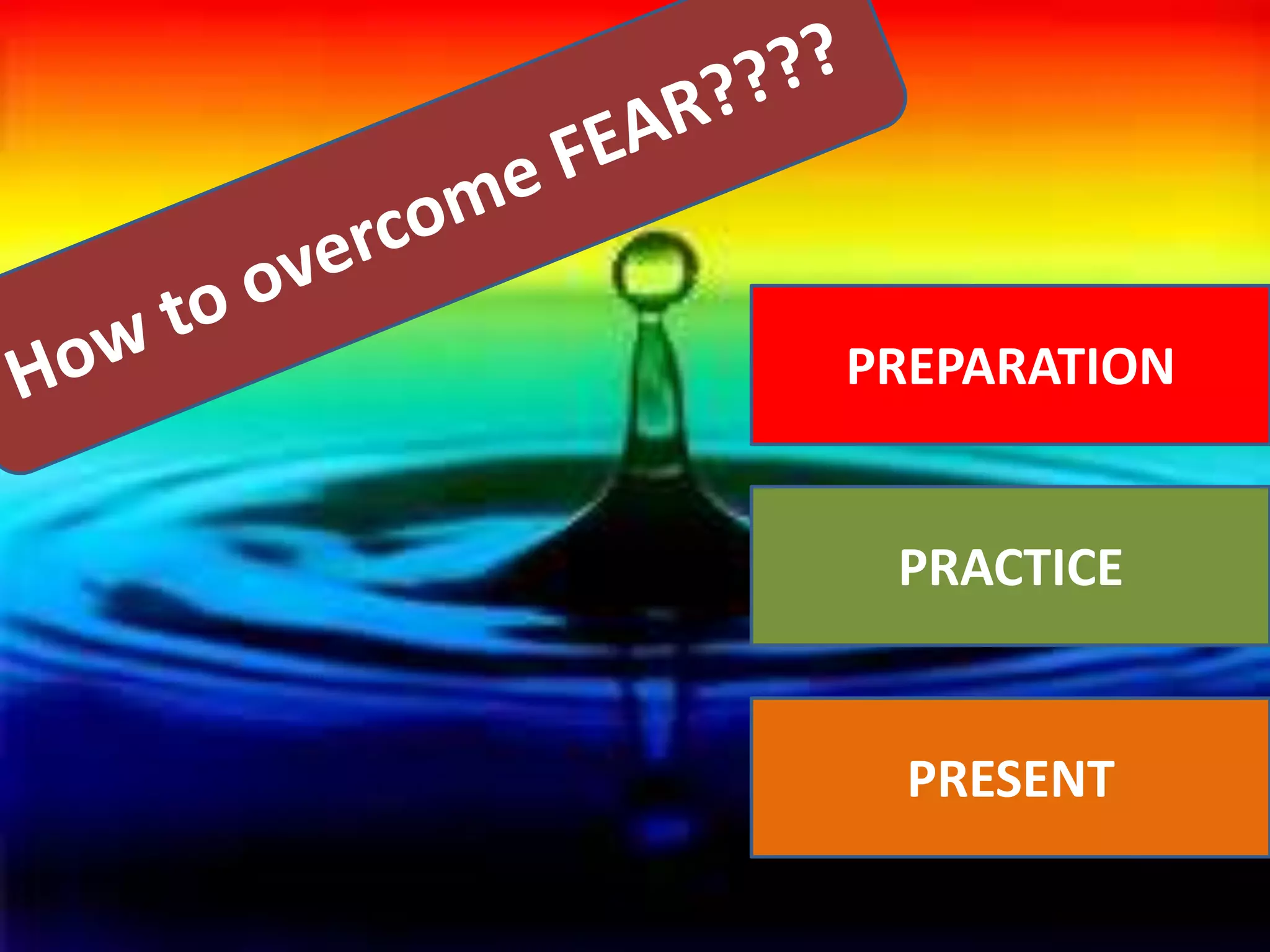 PREPARATION
PRACTICE
PRESENT
 