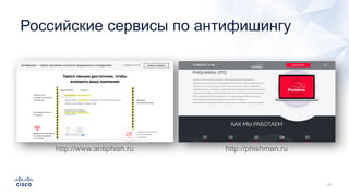 Российские сервисы по антифишингу
http://www.antiphish.ru http://phishman.ru
 