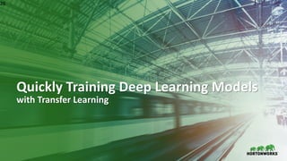 26 © Hortonworks Inc. 2011–2018. All rights reserved
Quickly Training Deep Learning Models
with Transfer Learning
26
 