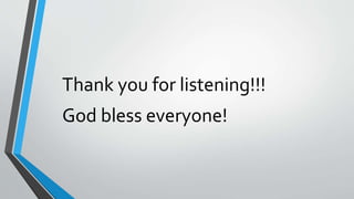 Thank you for listening!!!
God bless everyone!
 