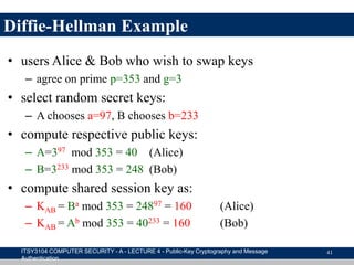 Public key cryptography and message authentication | PPTX
