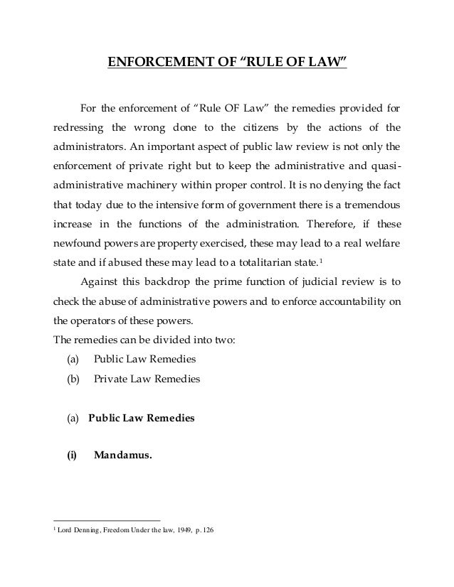 Public Law Reme S Prerogative Writs