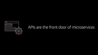 APIs are the front door of microservices
 