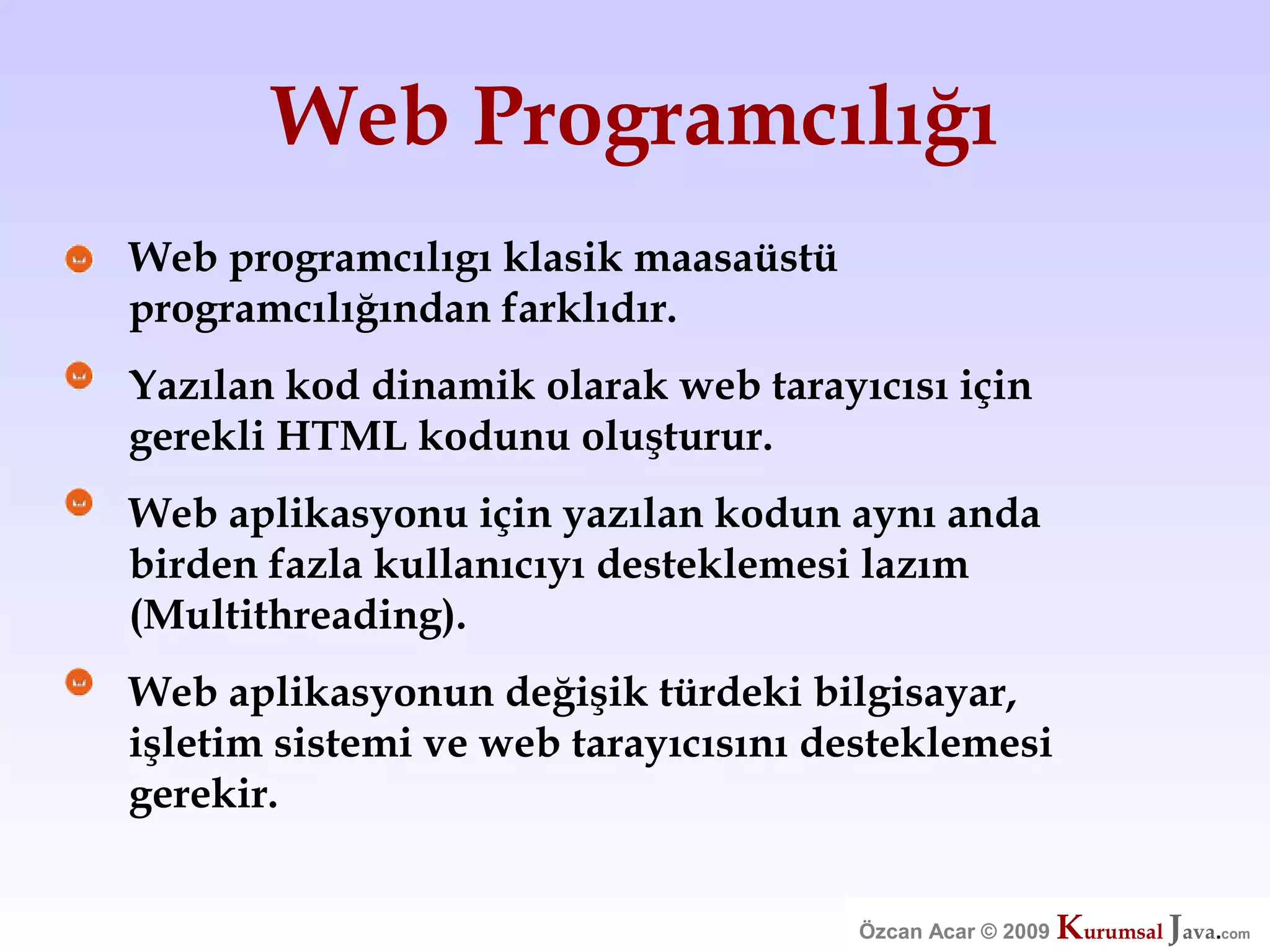 Özcan Acar  Ankara Cankaya Universitesi Wicket Webframework Sunumu