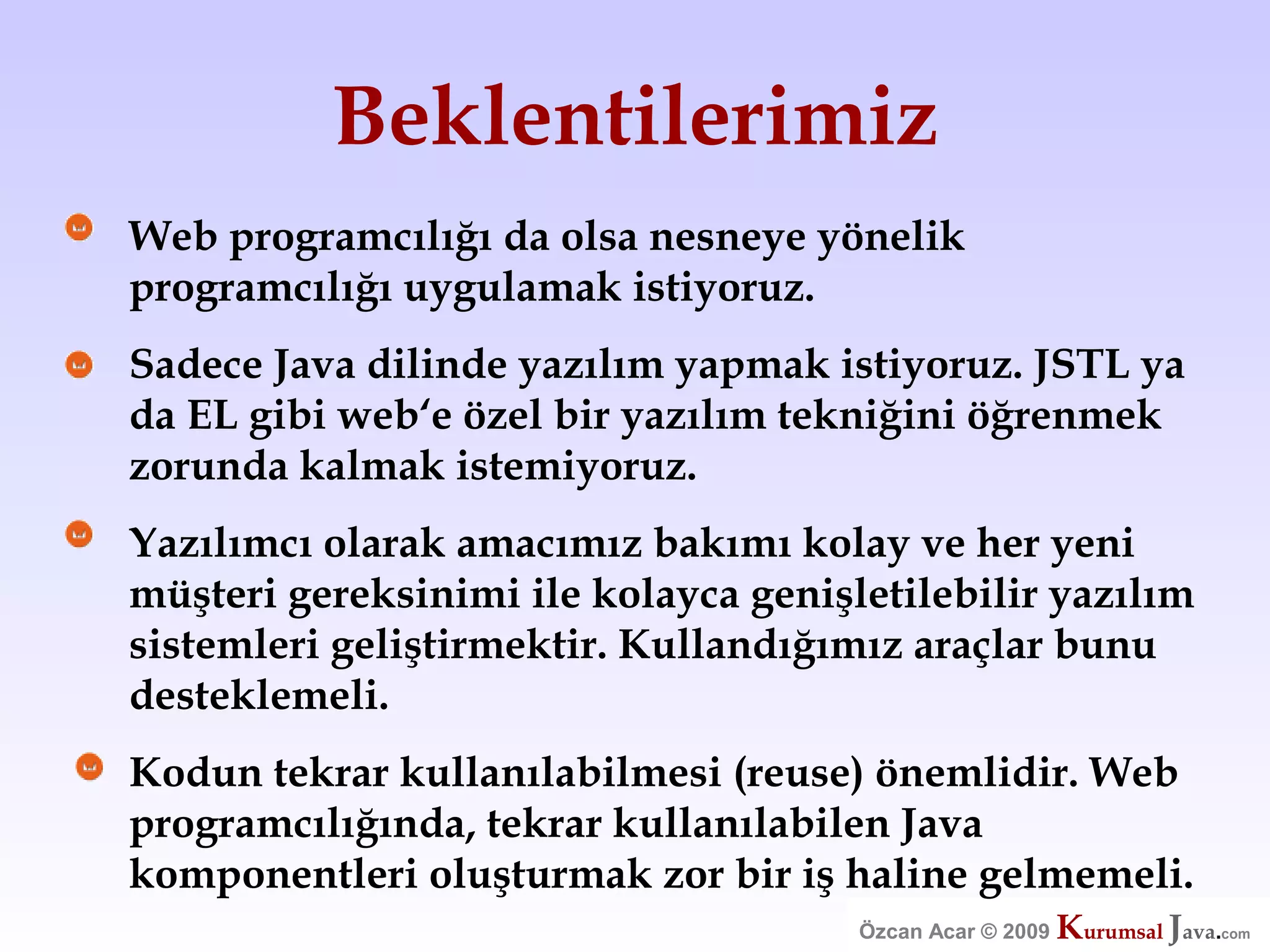 Özcan Acar  Ankara Cankaya Universitesi Wicket Webframework Sunumu