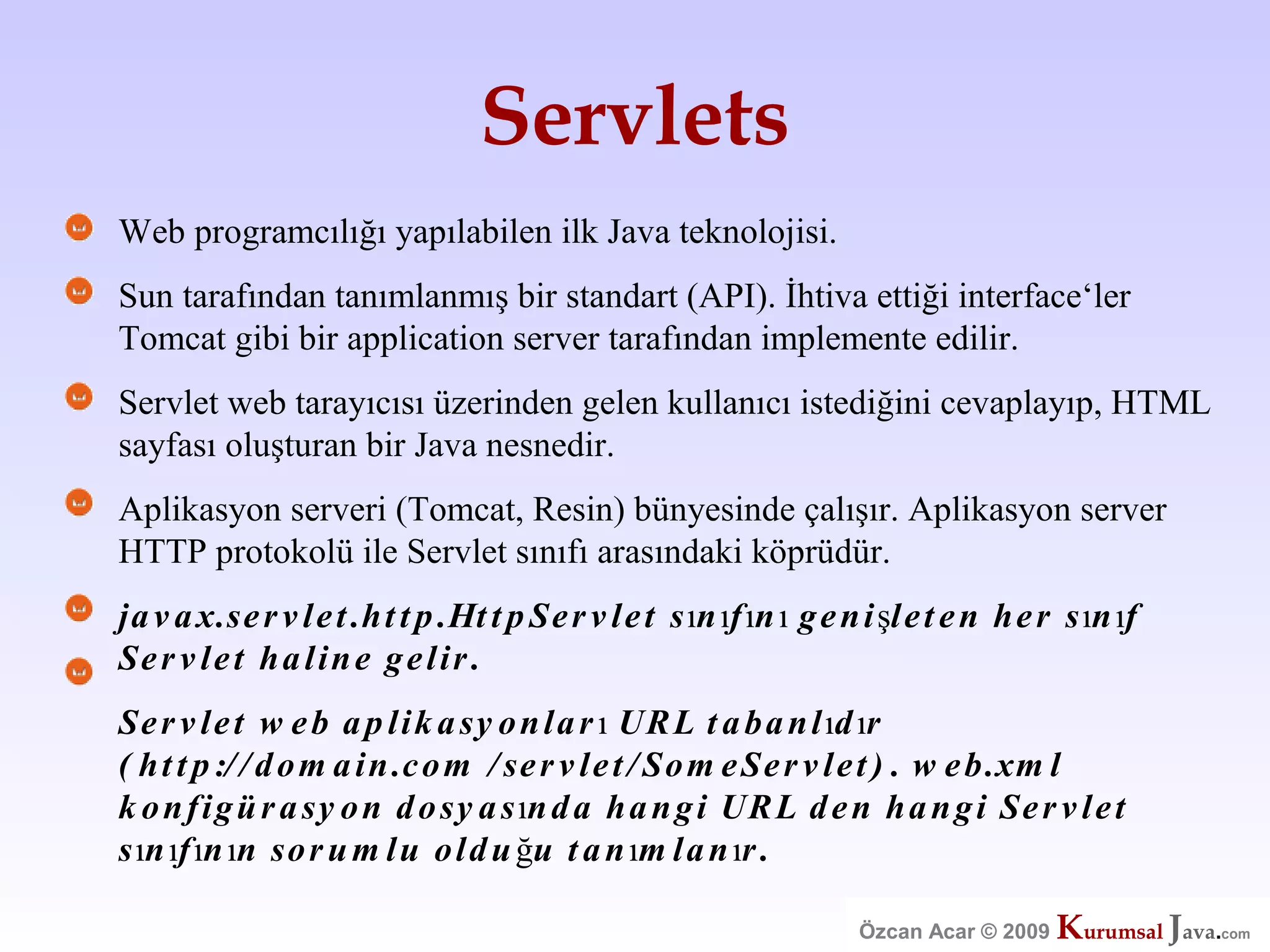 Özcan Acar  Ankara Cankaya Universitesi Wicket Webframework Sunumu