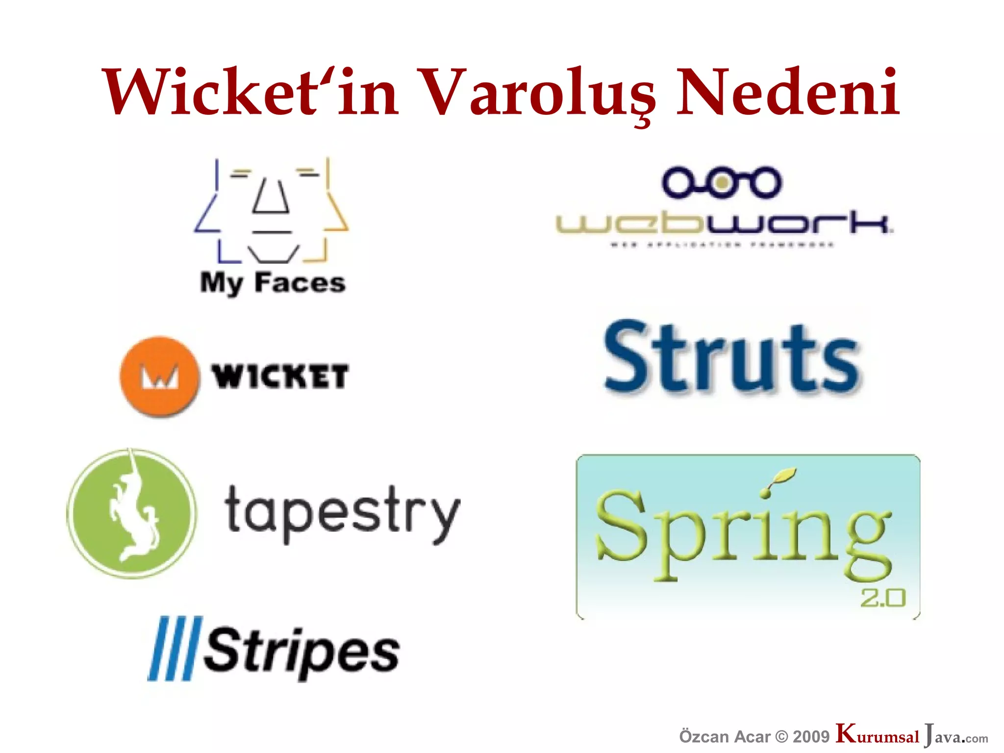 Özcan Acar  Ankara Cankaya Universitesi Wicket Webframework Sunumu