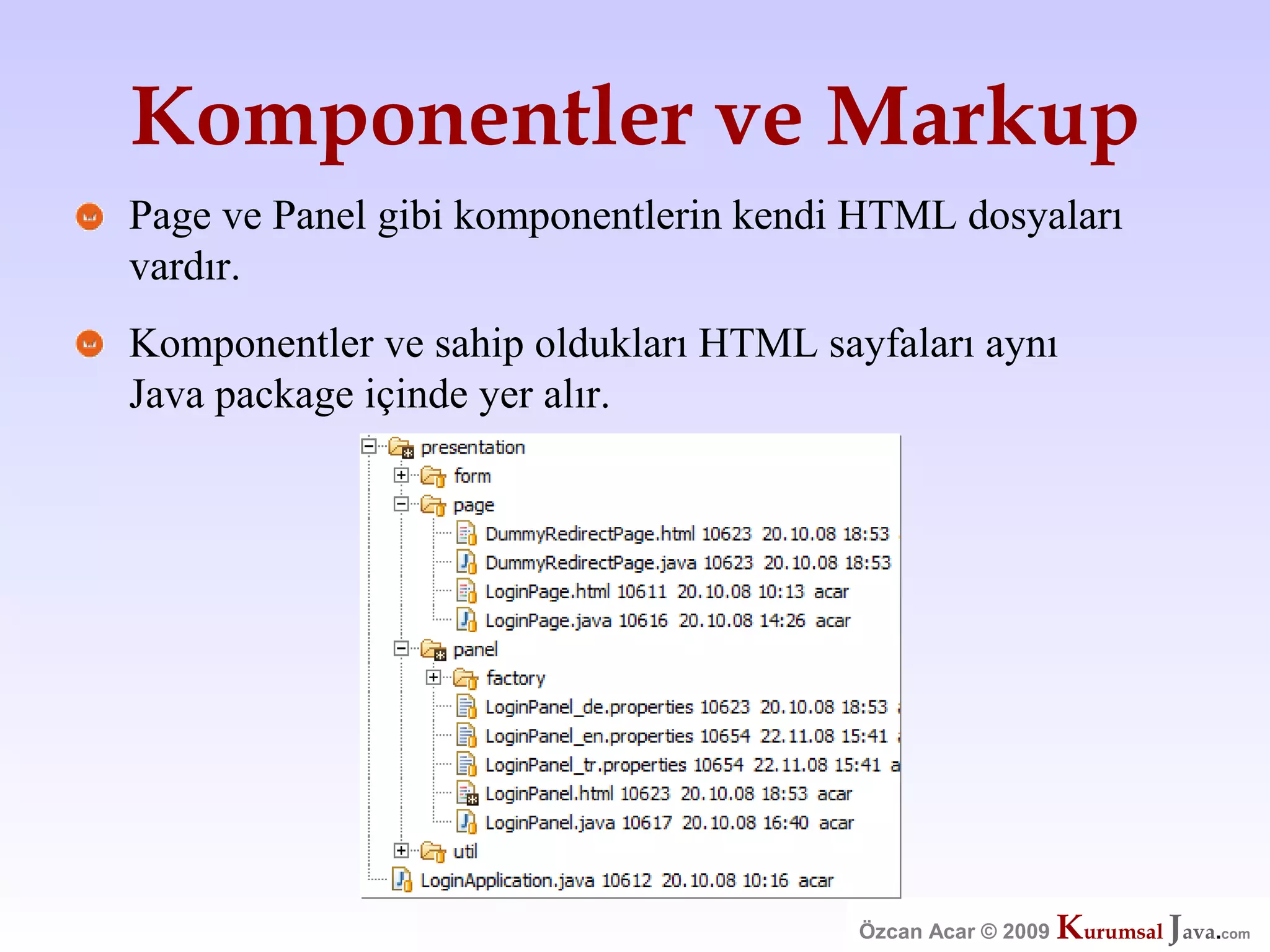Özcan Acar  Ankara Cankaya Universitesi Wicket Webframework Sunumu