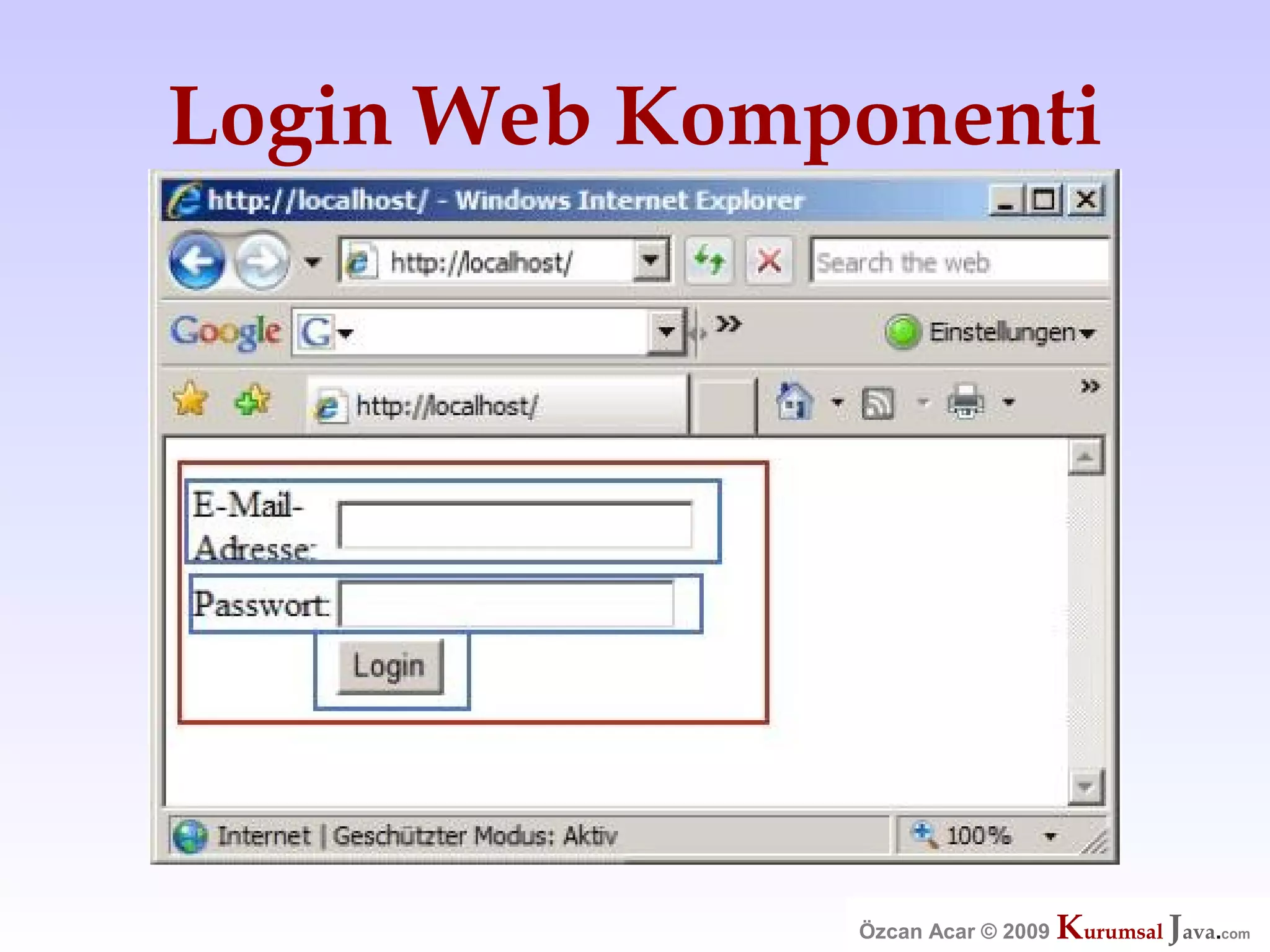 Özcan Acar  Ankara Cankaya Universitesi Wicket Webframework Sunumu