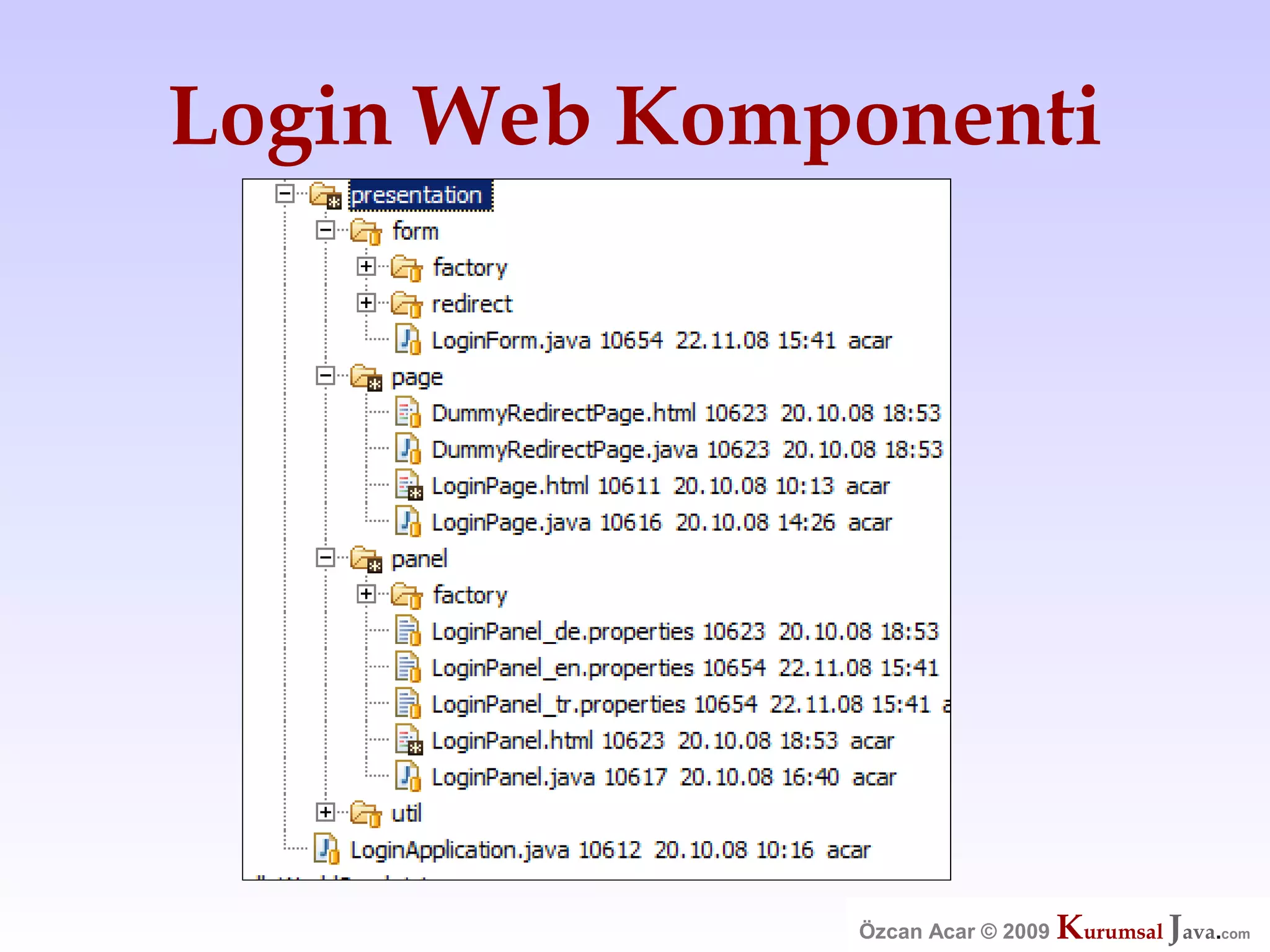 Özcan Acar  Ankara Cankaya Universitesi Wicket Webframework Sunumu