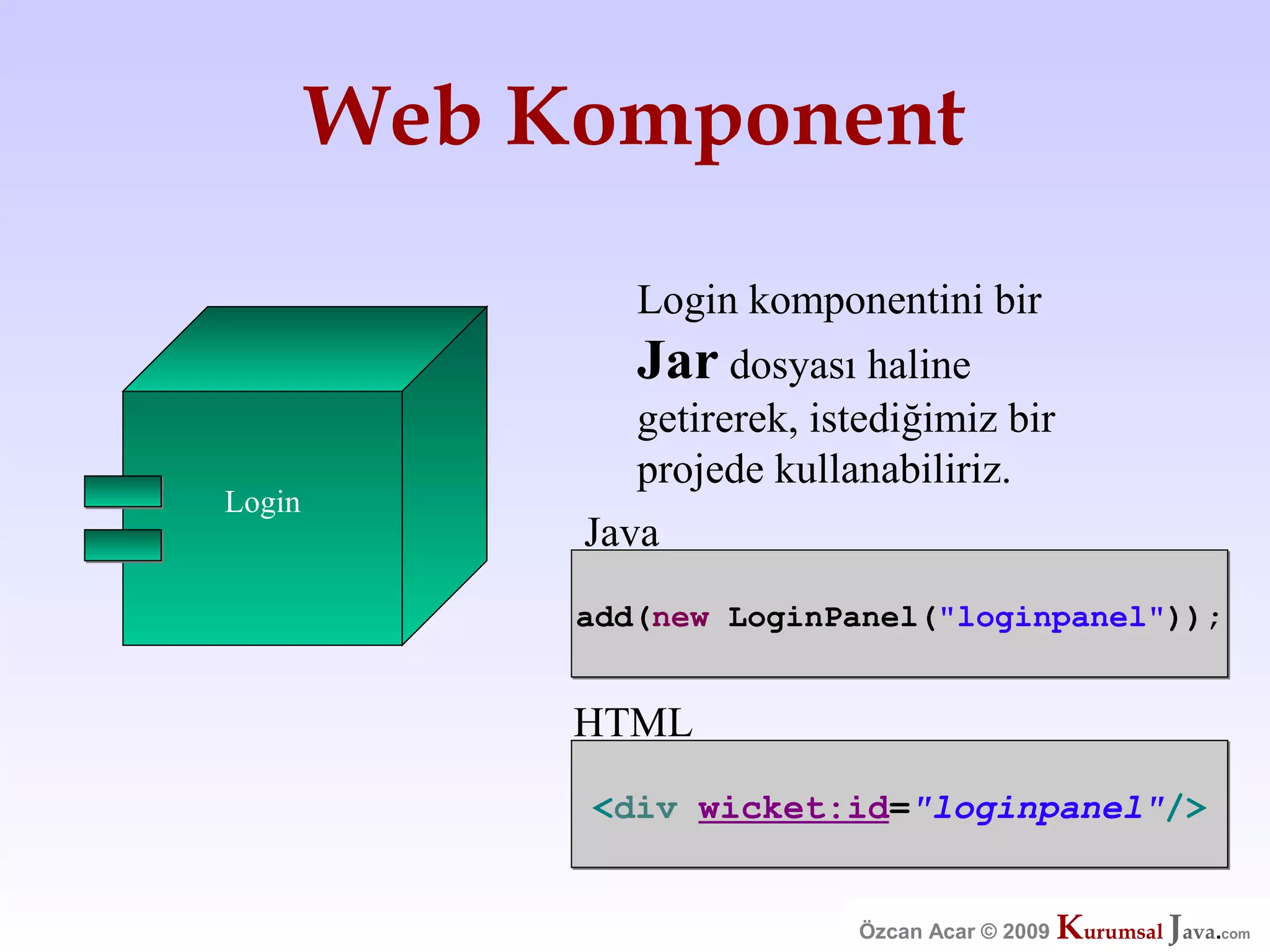 Özcan Acar  Ankara Cankaya Universitesi Wicket Webframework Sunumu