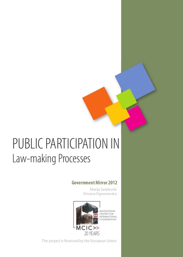 Public Participation In Law Making Processes - 