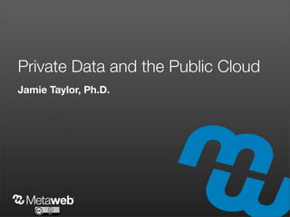 Private Data and the Public Cloud
Jamie Taylor, Ph.D.
 