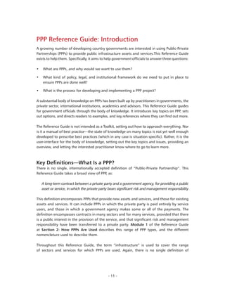 Public Private-Partnerships Reference Guide | PDF