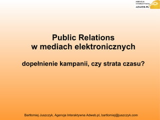Public relations w mediach elektronicznych