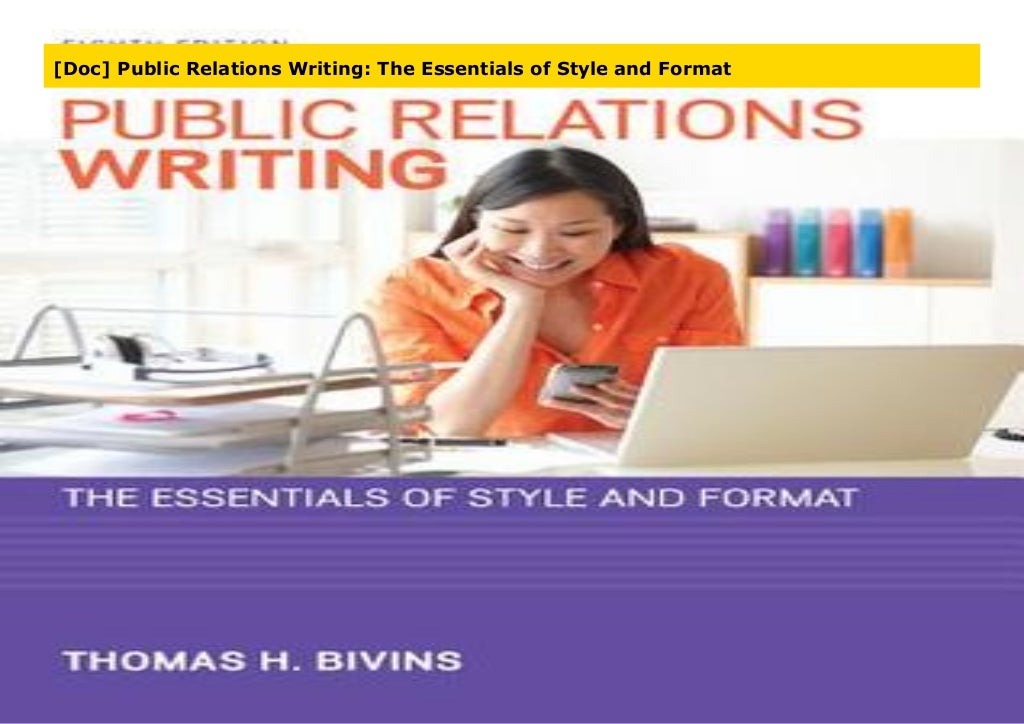 [Doc] Public Relations Writing The Essentials of Style and Format