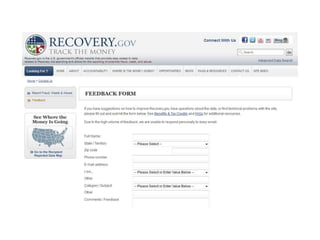 Recovery.gov feedback
 