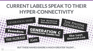 22squared © 2017. All Rights Reserved.
CURRENT LABELS SPEAK TO THEIR
HYPER-CONNECTIVITY
BUT THESE NAMES IGNORE A MUCH GREATER TALENT ...
22squared © 2017. All Rights Reserved.
 