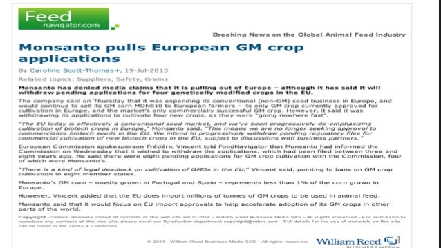 genetically modified crop plants essay