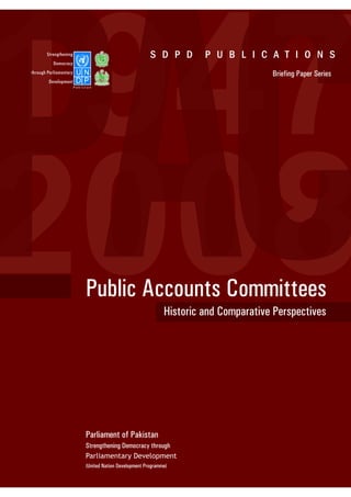 Public accounts committees historic and comparative perspective