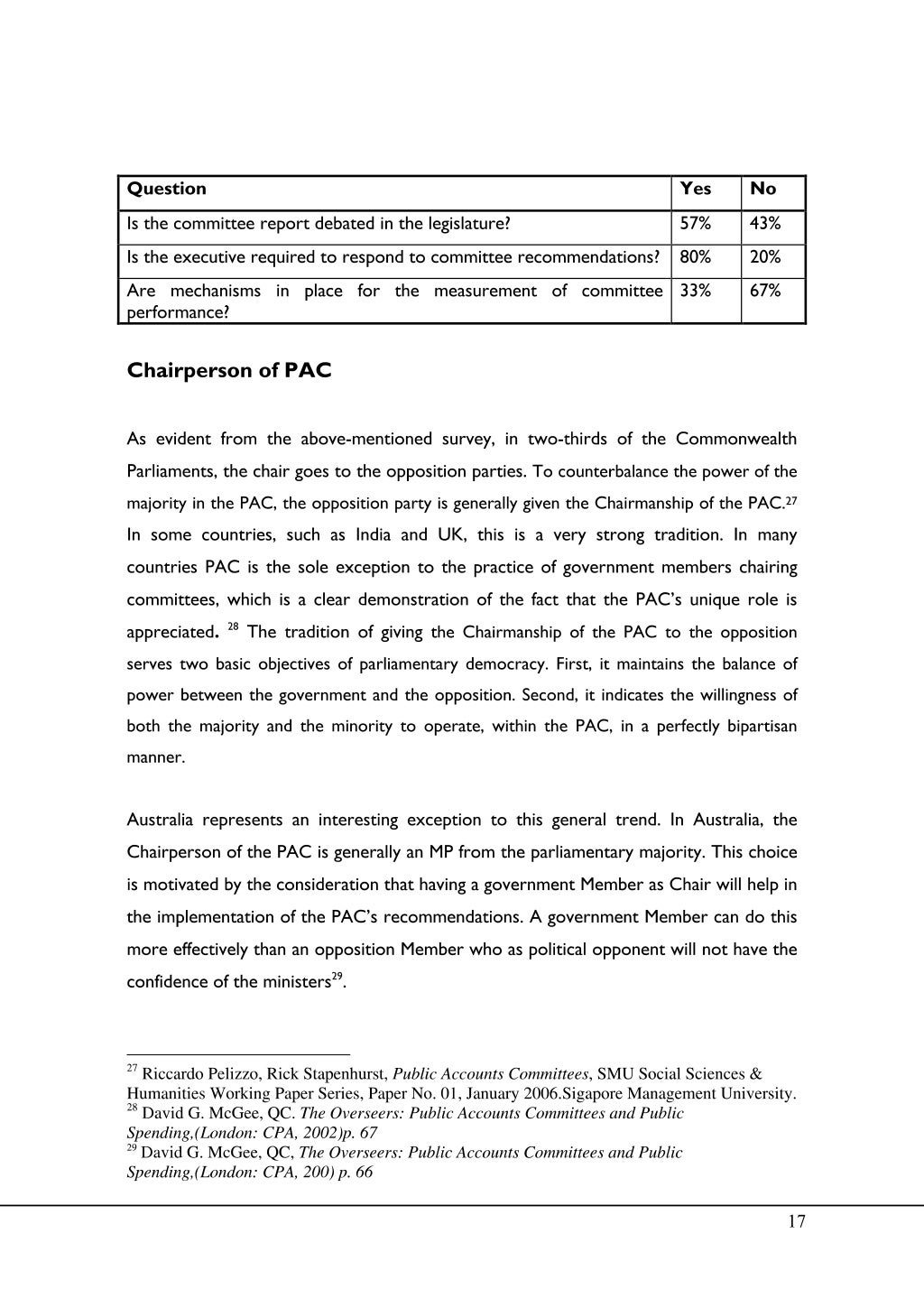 Public accounts committees historic and comparative perspectives