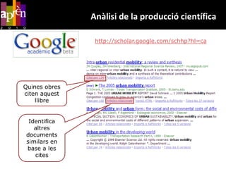 Avaluació de la recercaJOURNAL CITATION REPORTSComportamentde la revista