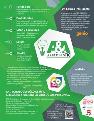 LolaAgencia de Publicidad
& Marketing
Fedesoft
 