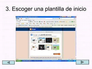 3. Escoger una plantilla de inicio
 