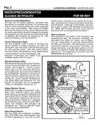 LA BAGATELA LABOYANA  - AGOSTO 2014