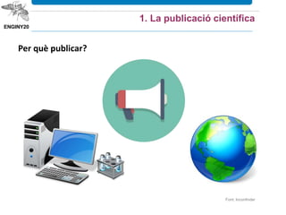 1. La publicació científica
Per què publicar?
Font: Inconfinder
 