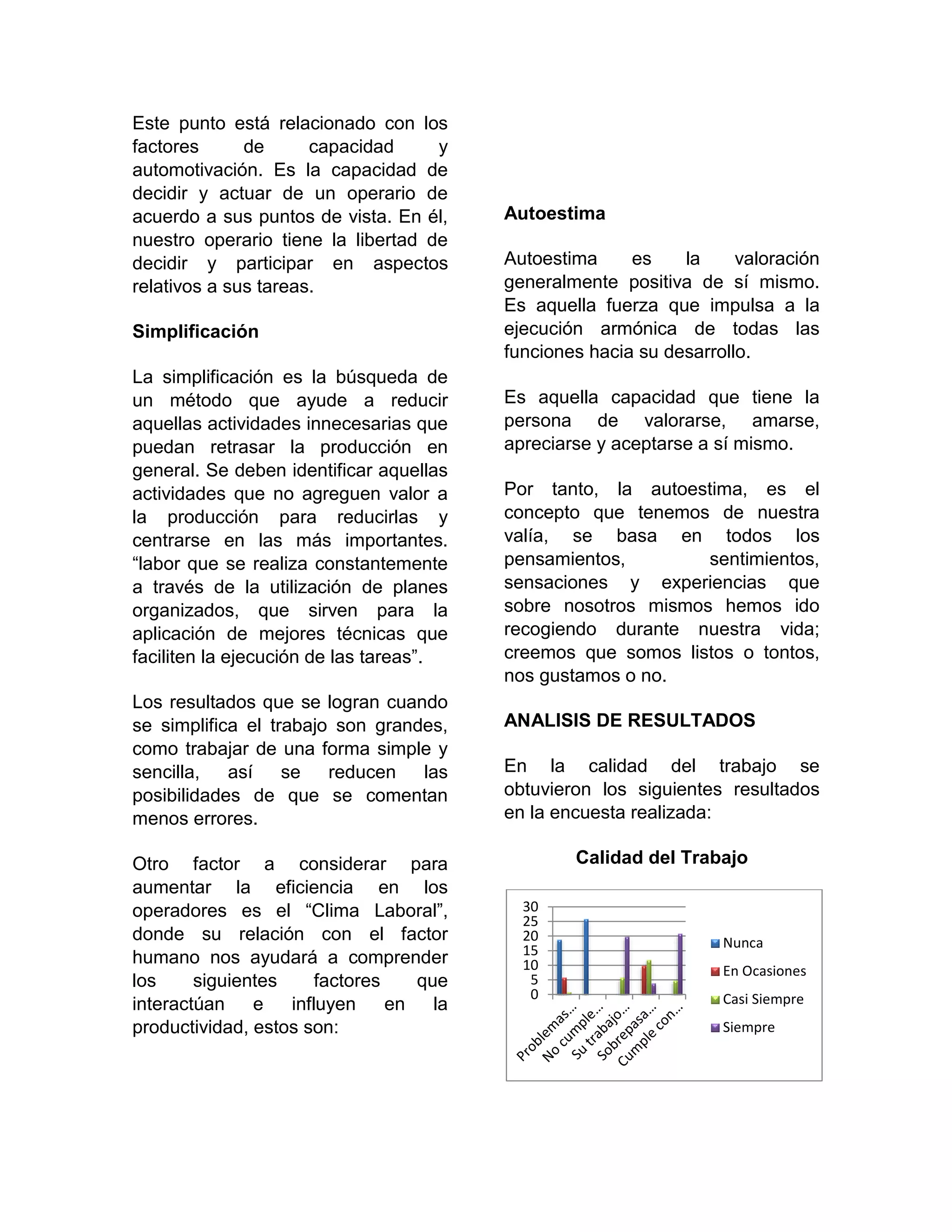 Factores que influyen en la eficiencia de un operador | PDF