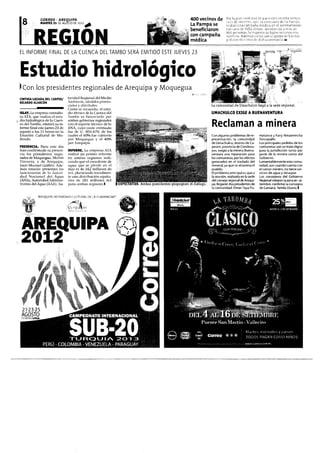Publicación diario Correo 21-Ago-2012