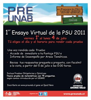 Temario PSU 2012