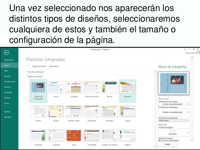 Publicaciones rápidas en publisher 2013