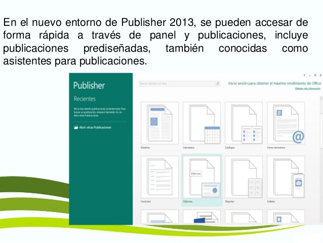 Publicaciones rápidas en publisher 2013